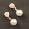 Orecchini a clip con perle coltivate e diamanti, anni ’60 Orecchini a clip con perle coltivate e diamanti, anni ’60