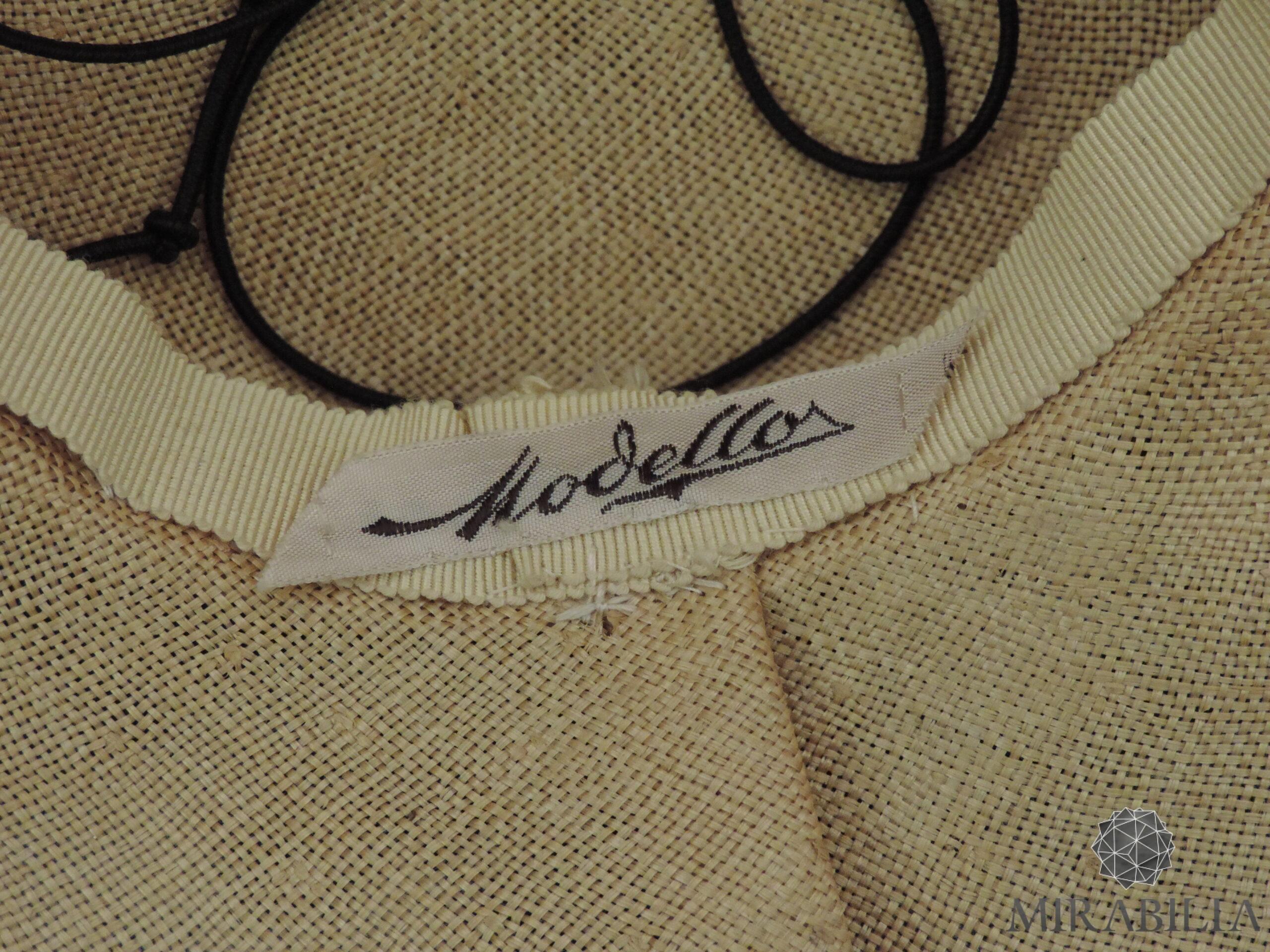 cappello_tesa_larga_paglia_fiori_anni_’40_firma cappello_tesa_larga_paglia_fiori_anni_’40_firma